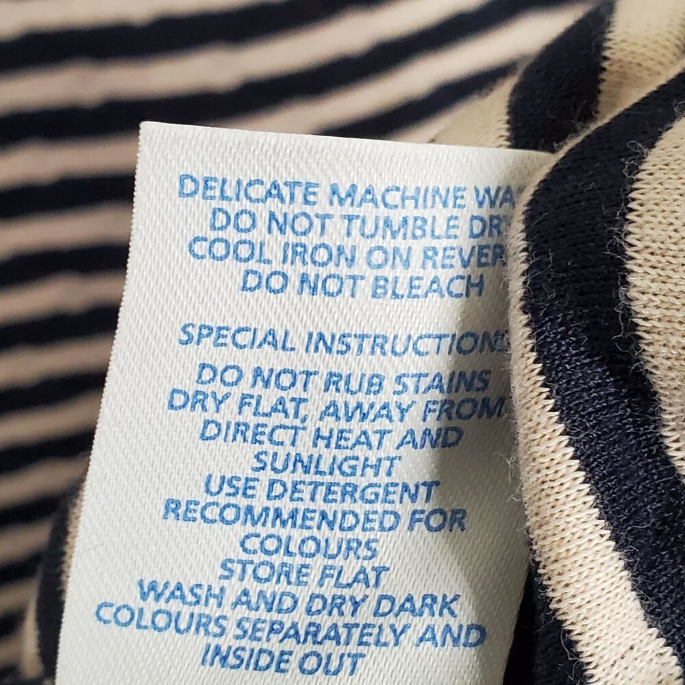 Boden Size 12 Dress Dotty Day Quilted Shift Polka Dot Zip Back Pockets Navy - Picture 13 of 13